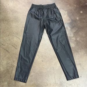 Piper Faux Leather Track Pants Size - XS